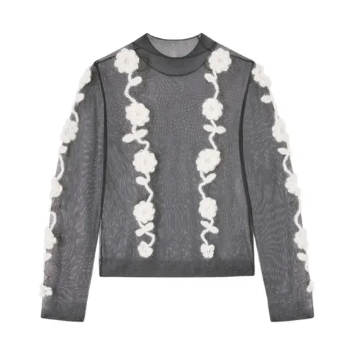 Flower Crochet Turtleneck - Ganni - Modalova