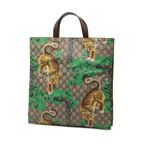 Pre-owned Printed Graphic Tote Bag - Gucci Vintage - Modalova