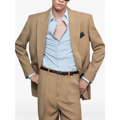 Wool Gabardine Jacket - Saint Laurent - Modalova