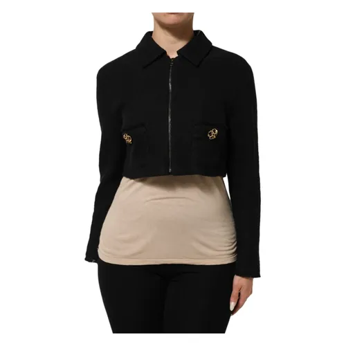 Full Zip Cropped Jacket - Dolce & Gabbana - Modalova