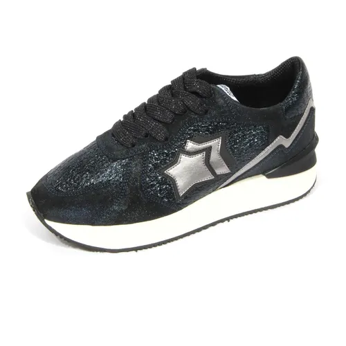 Dark Suede/Fabric Shoe - Atlantic Stars - Modalova
