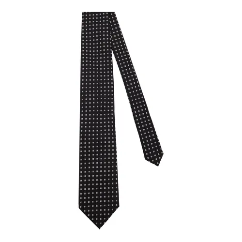 Micro-pattern Silk Tie - Tom Ford - Modalova