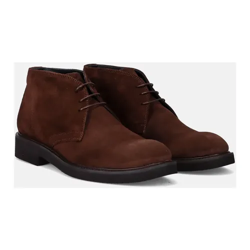 Dark Brown Suede Boots - Sangiorgio - Modalova