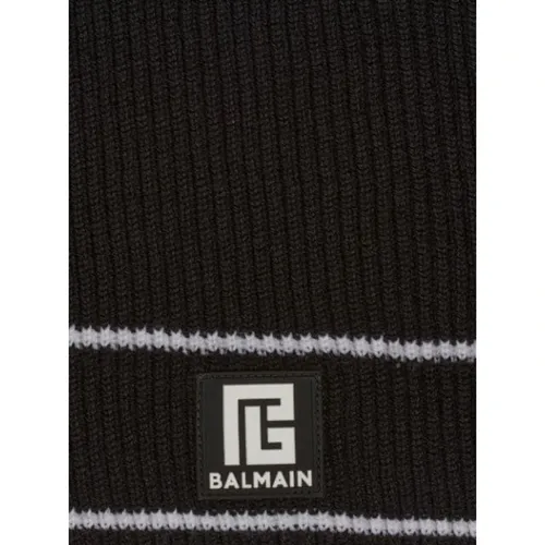 Wool Patch Scarf - Balmain - Modalova