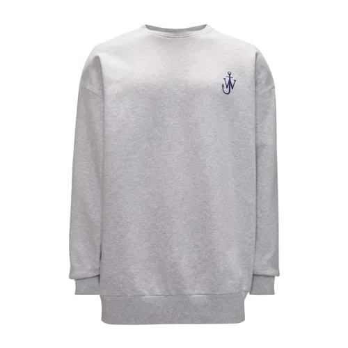 Cotton Sweater with Anchor Logo - JW Anderson - Modalova