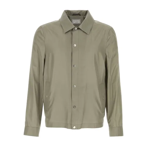 Bonded Silk Unlined Outerwear Jacket - Brunello Cucinelli - Modalova