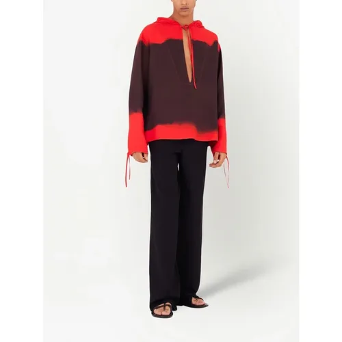 Gradient-effect Hooded Kaftan - Ferragamo - Modalova