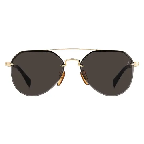 Gold/Dark Grey Sungles - Eyewear by David Beckham - Modalova