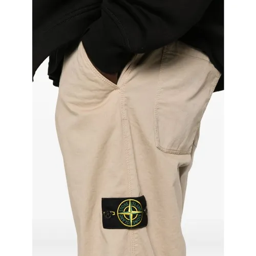 Beige Patch Pocket Trousers - Stone Island - Modalova