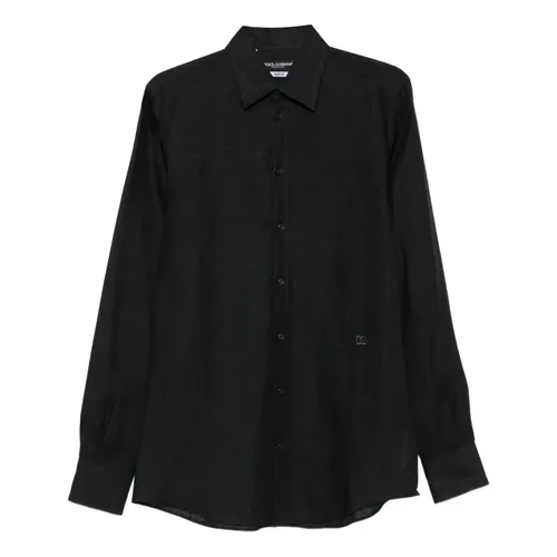 Black Shirts with Palermo Collar - Dolce & Gabbana - Modalova