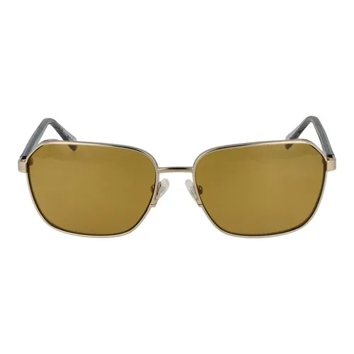 Gold Metal Rectangle Sunglasses - Guess - Modalova