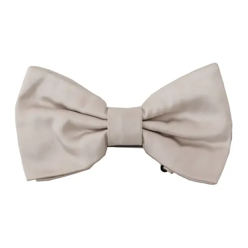 Exquisite Silk Gray Bow Tie - Dolce & Gabbana - Modalova