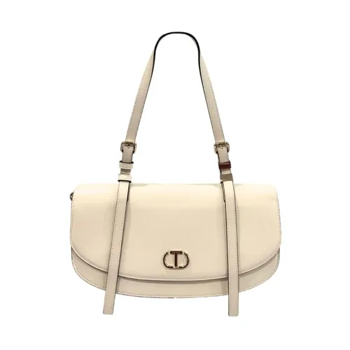 Leather Saddle Shoulder Bag - Twinset - Modalova
