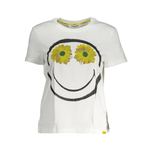 White Cotton Top - Desigual - Modalova