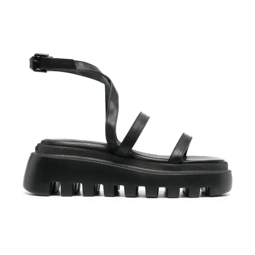 Casual Black Leather Sandals - Vic Matié - Modalova