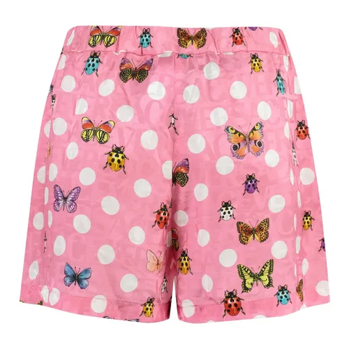 Silk Blend Shorts - Versace - Modalova