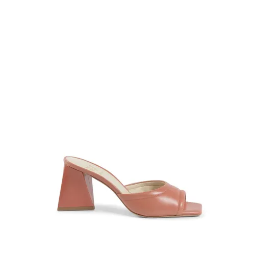 Square Toe Leather Heel Sandals - 19v69 Italia - Modalova