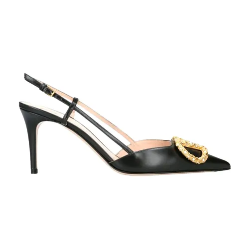 Black Slingback Pumps - Valentino Garavani - Modalova