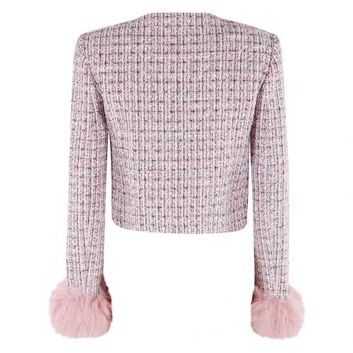 Bouclè Fur Cuff Jacket - Self Portrait - Modalova