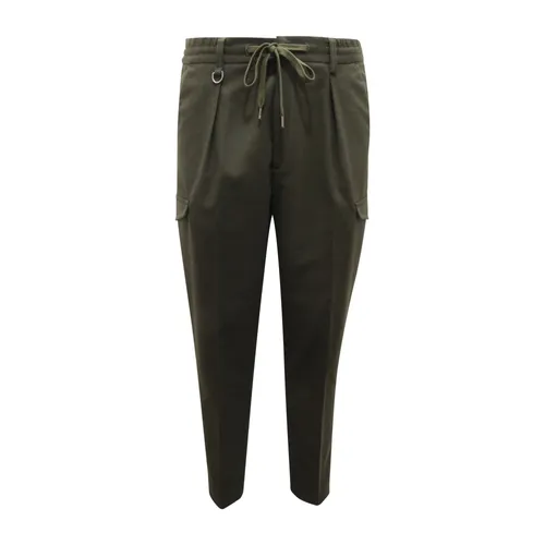 Cargo Trousers Green Drawstring Model - Paolo Pecora - Modalova