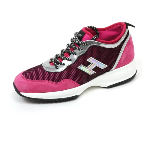 Interactive Lycra H Flock Fuchsia/Black Shoe - Hogan - Modalova