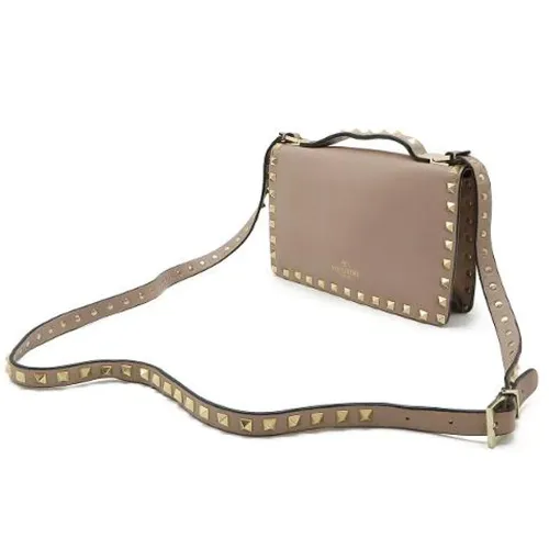 Pre-owned Leather Rockstud Shoulder Bag - Valentino Vintage - Modalova