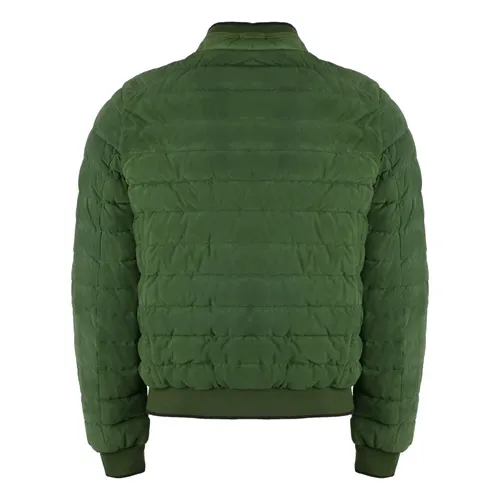 Goose Down Bomber Jacket with Leather - Moorer - Modalova