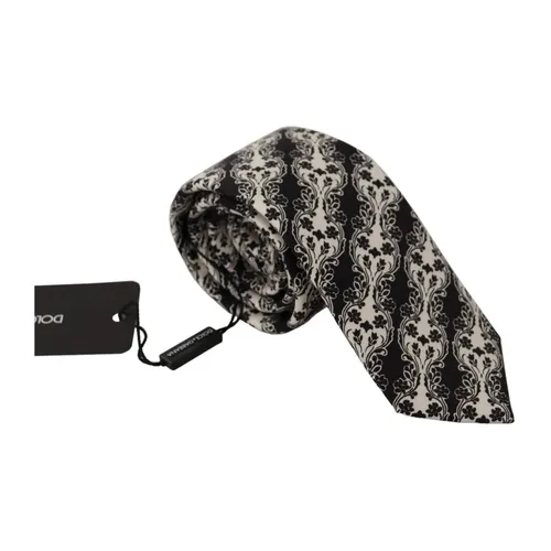 Floral Print Silk Tie - Dolce & Gabbana - Modalova
