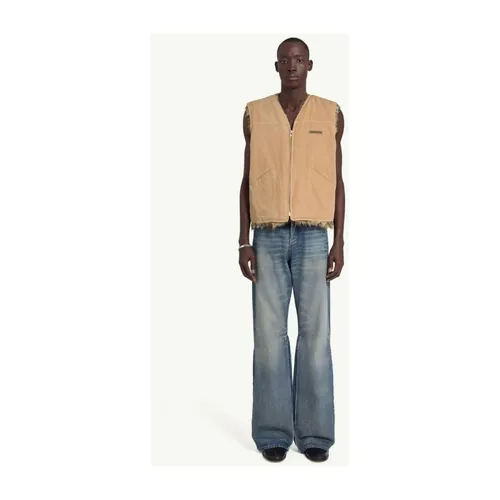 Faux Fur Trim Vest - MM6 Maison Margiela - Modalova
