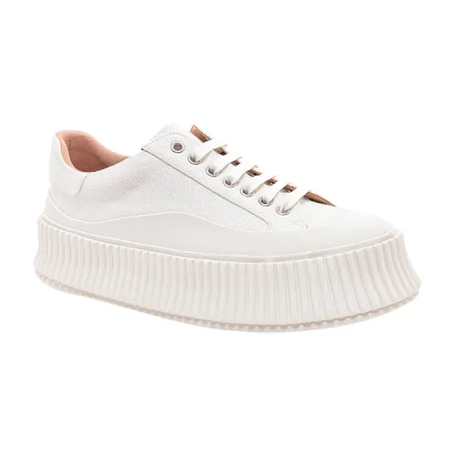 White Canvas Sneakers Elegant Style - Jil Sander - Modalova