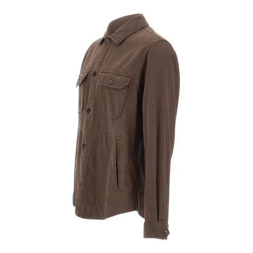 Linen Blend Safari Overshirt - Woolrich - Modalova