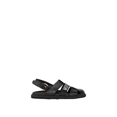 Calfskin Sandals - Moschino - Modalova