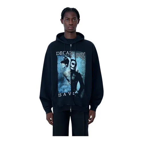 Cof Cut-Up Zip-Up Hooded Sweatshirt - Vetements - Modalova