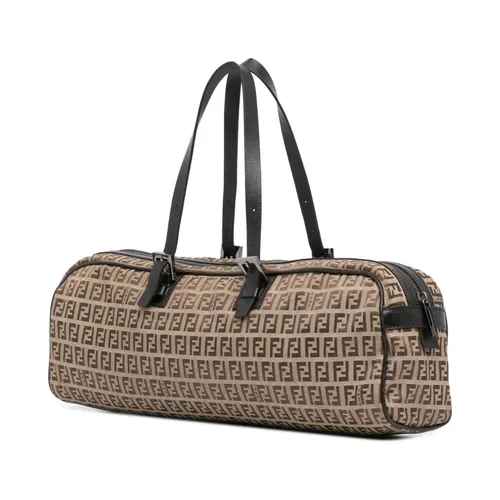 Pre-owned Cylinder FF Canvas Tote - Fendi Vintage - Modalova
