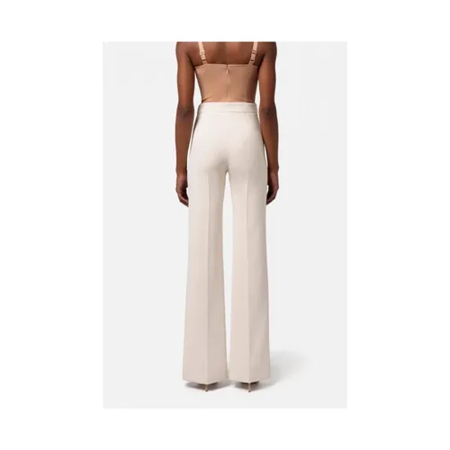 Pantaloni palazzo in crêpe stretch - Elisabetta Franchi - Modalova