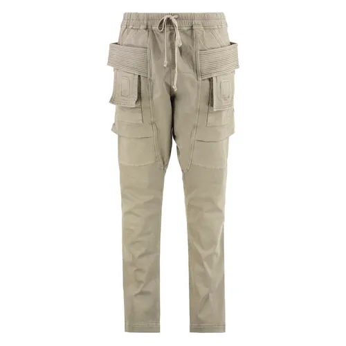 Coated Cargo Trousers with Drawstring - Rick Owens - Modalova