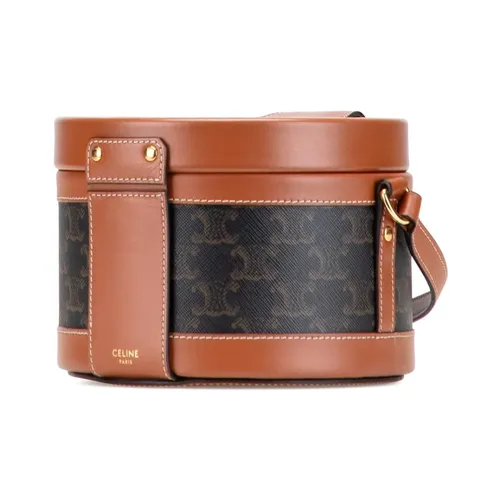 Pre-owned Structured Vanity Case with Top Handle and Adjustable Shoulder Strap - Celine Vintage - Modalova