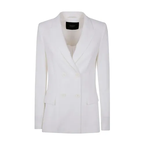 White Double-Breasted Blazer - Seventy - Modalova