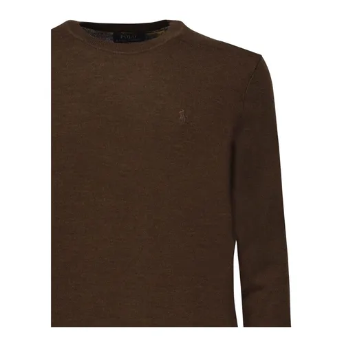 Brown Wool Crew Neck Sweater - Polo Ralph Lauren - Modalova