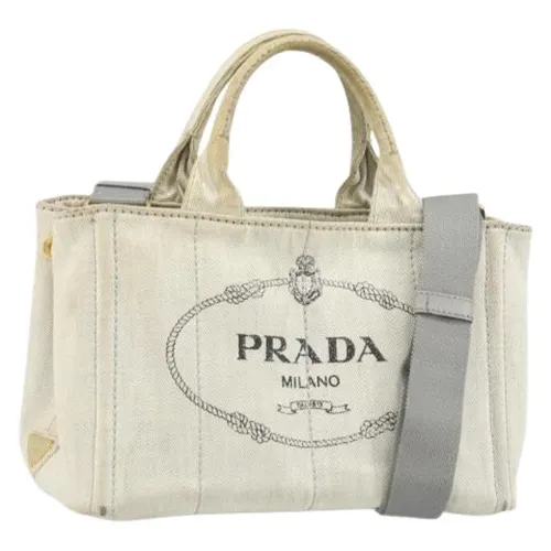 Pre-owned Vintage Canvas Tote Bag - Prada Vintage - Modalova