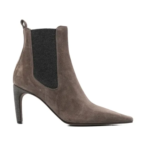 Shoes > Boots > Heeled Boots - - Brunello Cucinelli - Modalova