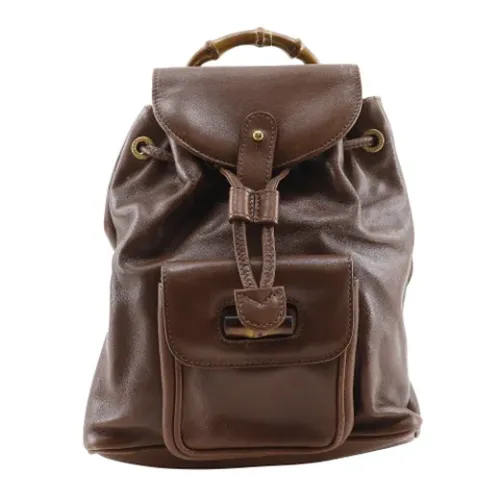 Pre-owned Leather backpacks - Gucci Vintage - Modalova
