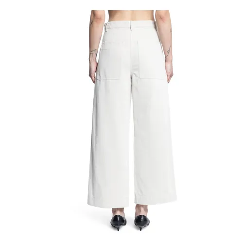 High-waisted Canvas Trousers - Max Mara - Modalova