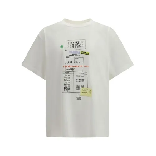 Clásica Camiseta de Algodón - MM6 Maison Margiela - Modalova