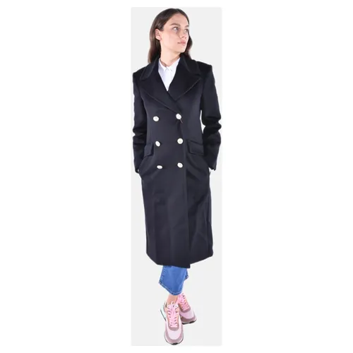 Black Alpaca Double-Breasted Coat - Max Mara Studio - Modalova
