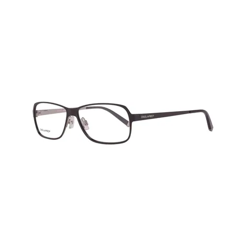 Black Metal Rectangular Eyeglasses - Dsquared2 - Modalova