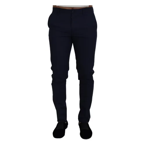 Pantaloni Blu Eleganti Slim Fit - Dolce & Gabbana - Modalova