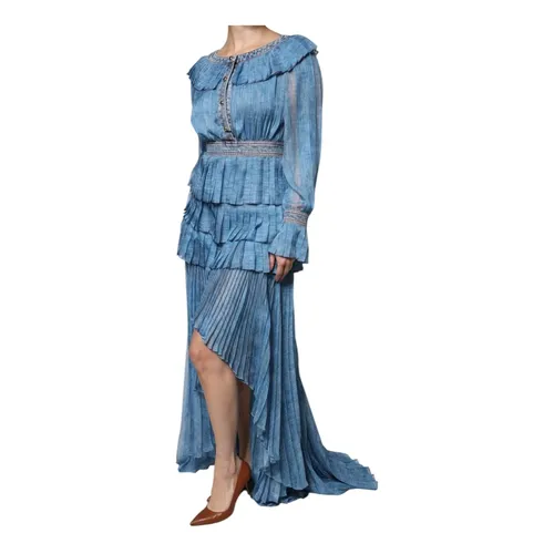 Layered Maxi Dress with Logo - Philosophy di Lorenzo Serafini - Modalova