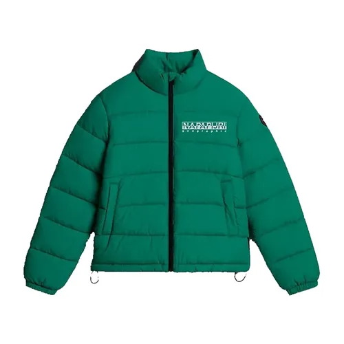 Solid Jacket with Heart Print and Sleeve Patch - Napapijri - Modalova
