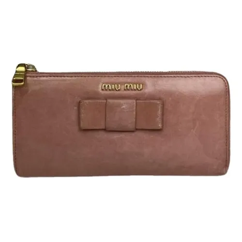 Pre-owned Leather Wallet - Miu Miu Pre-owned - Modalova
